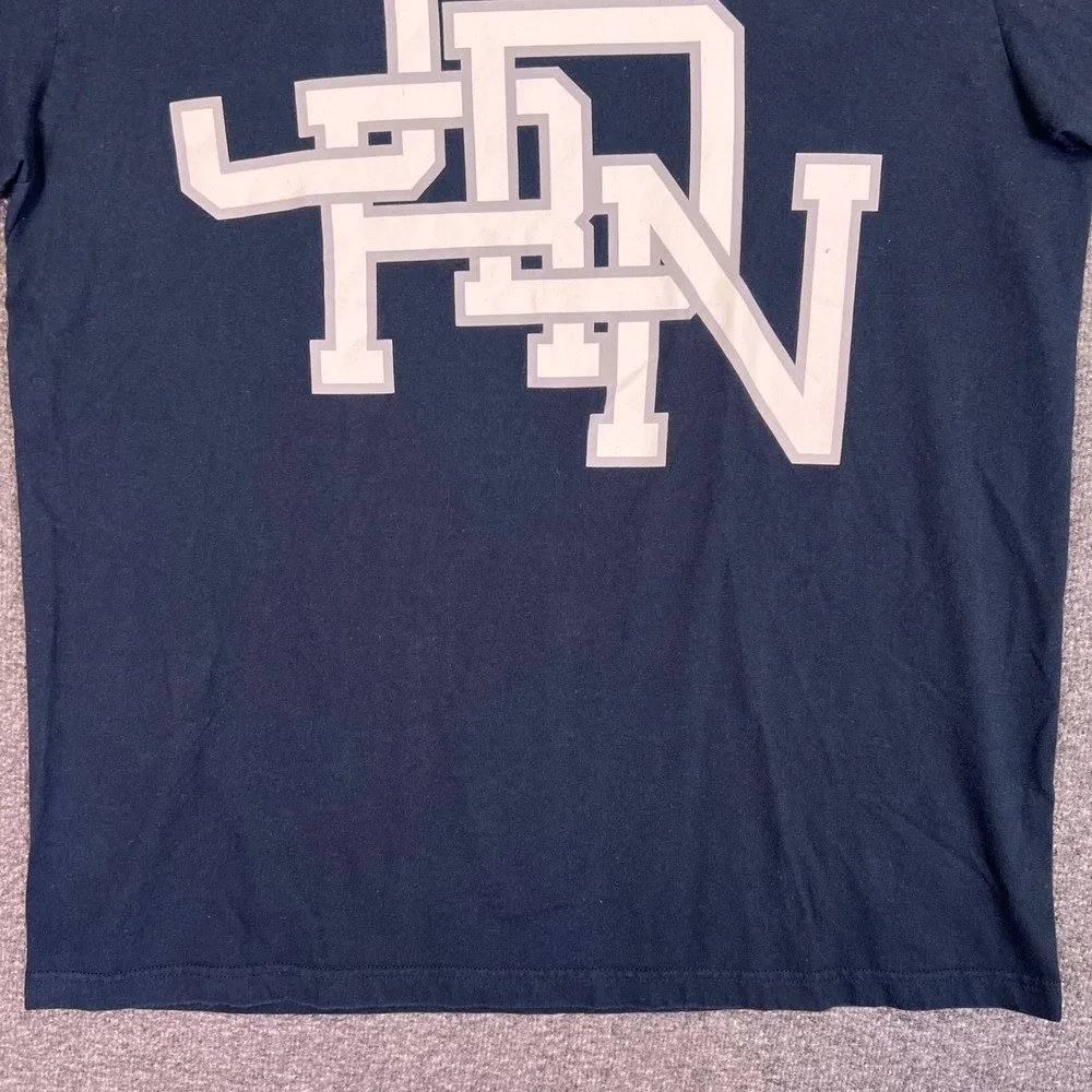 Jordan Shirt Men L Navy Athletic Casual Short Sleeve JRDN Graphic Jumpman Cotton
